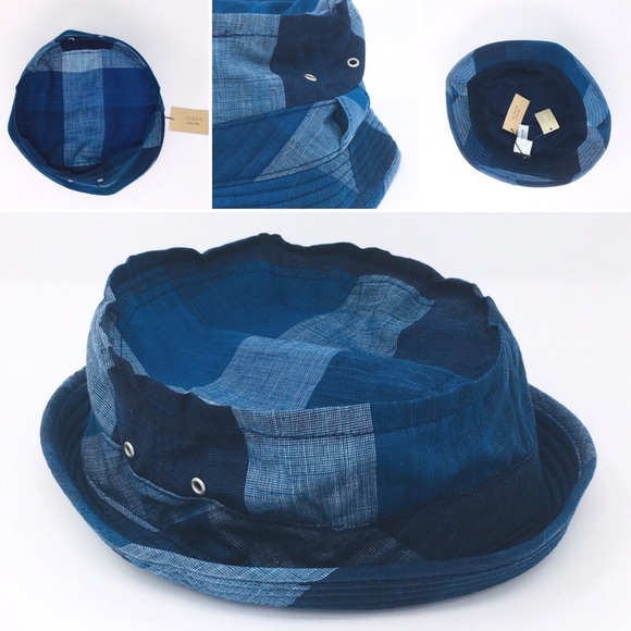 J. Crew Indigo Patchwork Bucket Hat XL - Picture 6 of 8